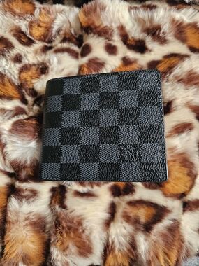 Louis Vuitton Black Damier Graphite Leather Bi-Fold Wallet
